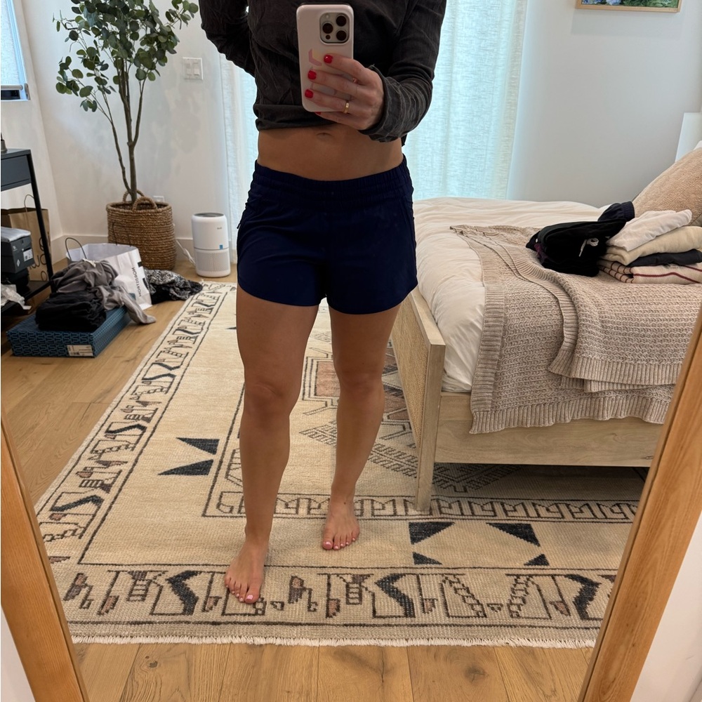 Lululemon Women's Navy Blue Running Shorts